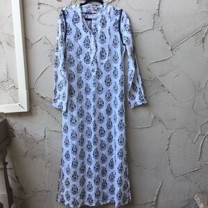 Banjanan Floral Half Button Up Tunic Dress size M